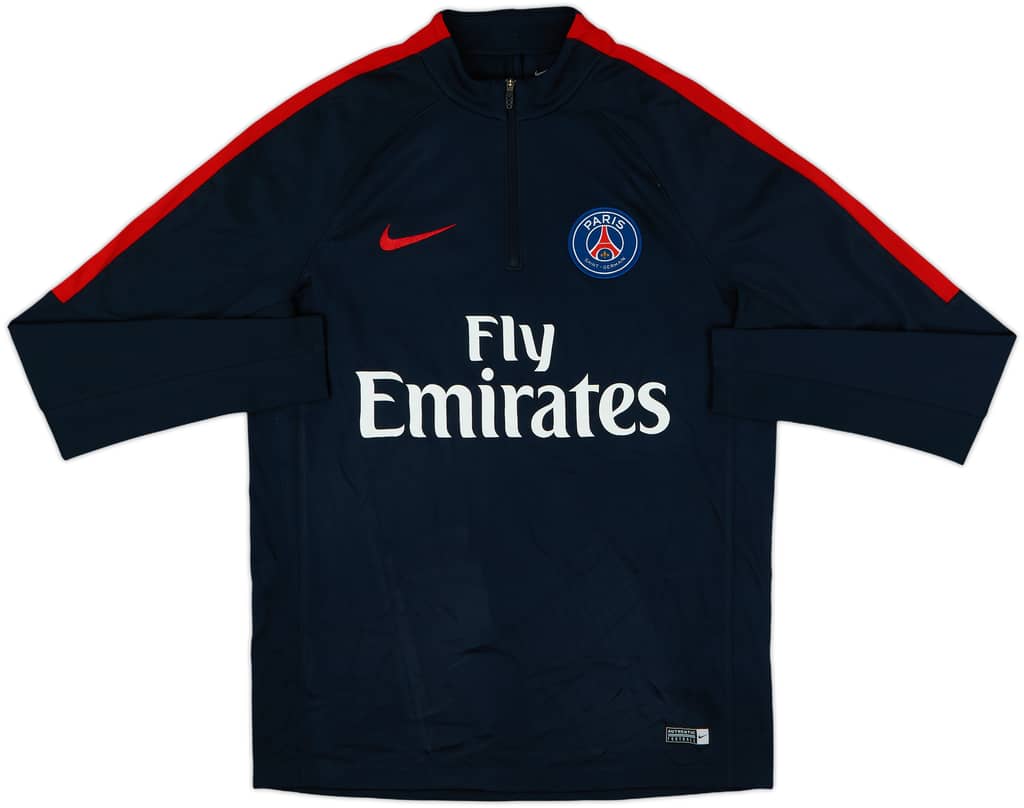 2017-18 Paris Saint-Germain Nike 1/4 Zip Training Top - 8/10 - (M)