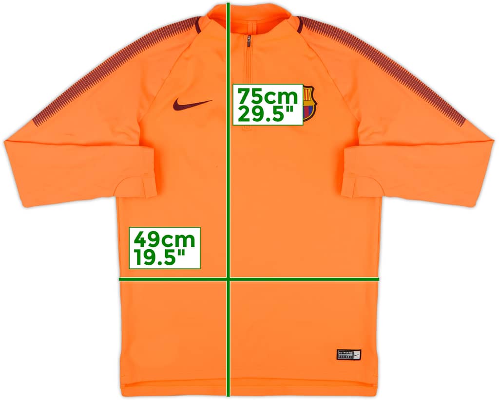 2017-18 Barcelona Nike 1/4 Zip Training Top - 7/10 - (M)