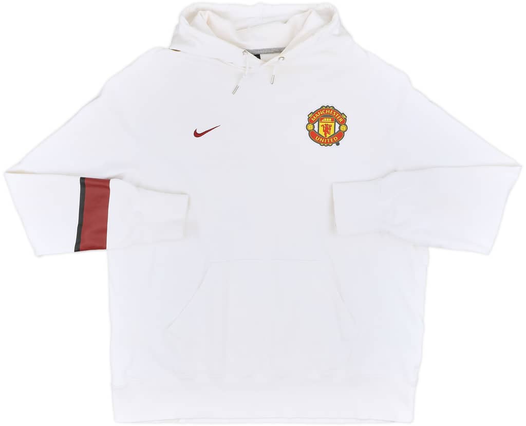 2013-14 Manchester United Nike Hooded Sweat Top - 8/10 - (XXL)