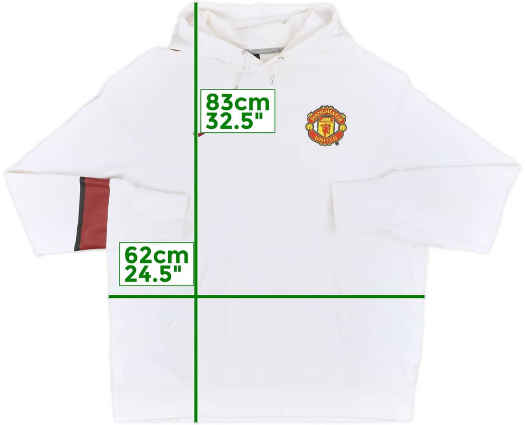 2013-14 Manchester United Nike Hooded Sweat Top - 8/10 - (XXL)