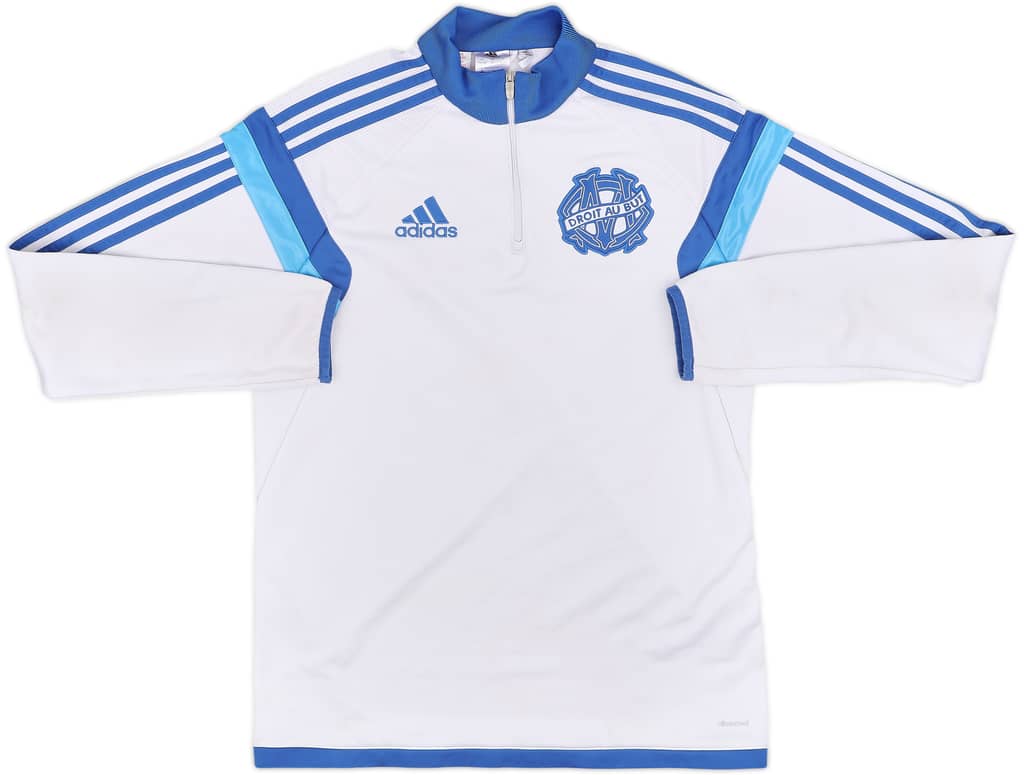 2014-15 Olympique Marseille adidas 1/4 Zip Drill Top - 6/10 - (XL.Boys)