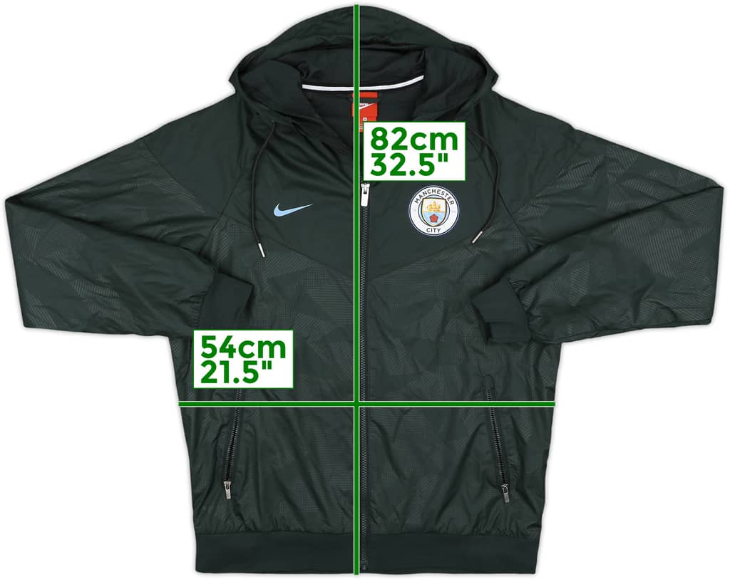 2017-18 Manchester City Nike Hooded Track Jacket - 8/10 - (M)
