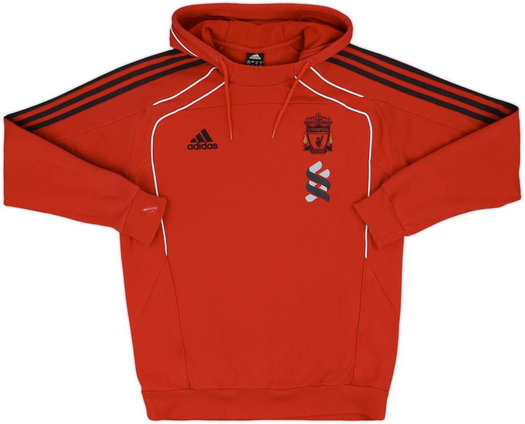 2010-11 Liverpool adidas Hooded Sweat Top - 7/10 - (L)