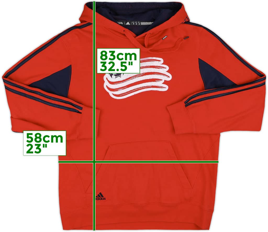 2013-14 New England Revolution adidas Hooded Sweat Top - 8/10 - (M)