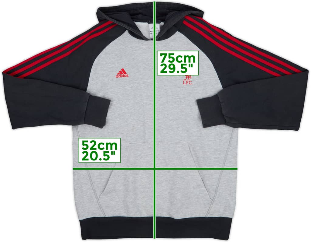 2011-12 Liverpool adidas Hooded Sweat Top - 8/10 - (M)