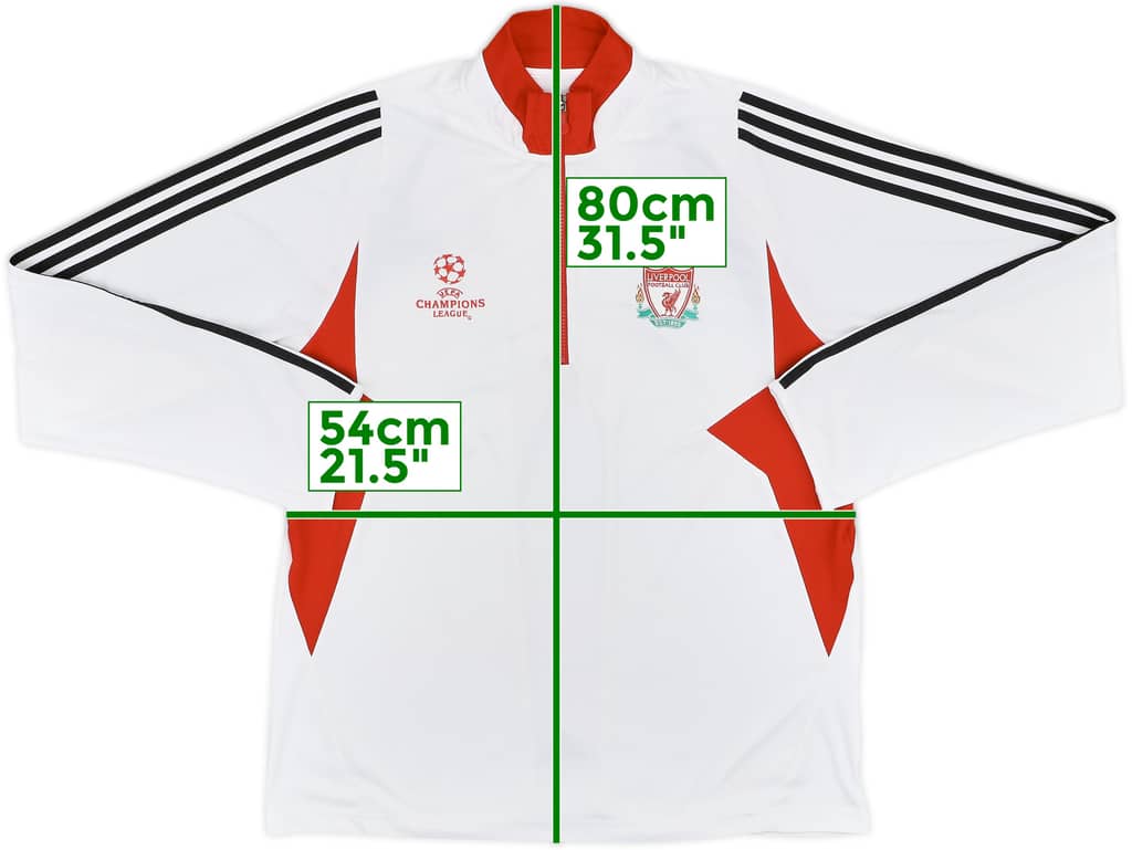 2007-08 Liverpool adidas CL 1/4 Zip Drill Top - 8/10 - (XL)