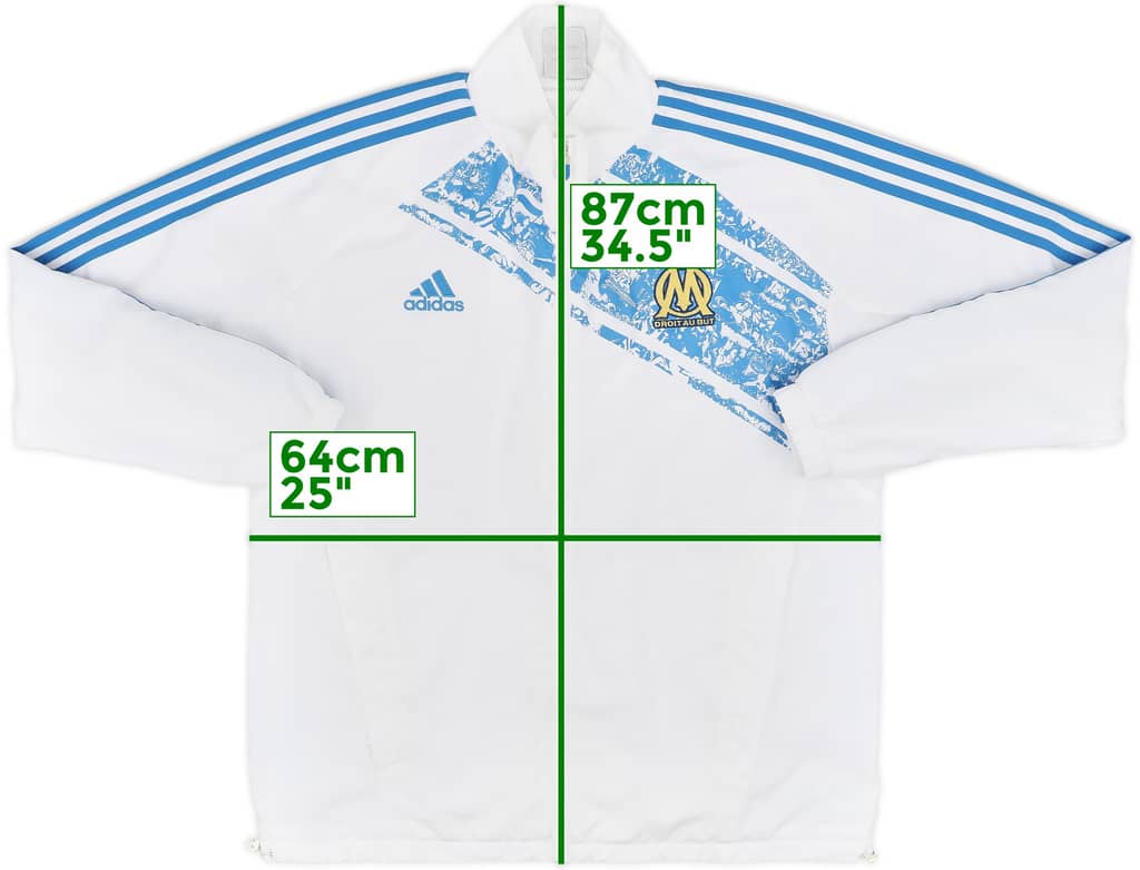2011-12 Marseille adidas Track Jacket - 7/10 - (XL)
