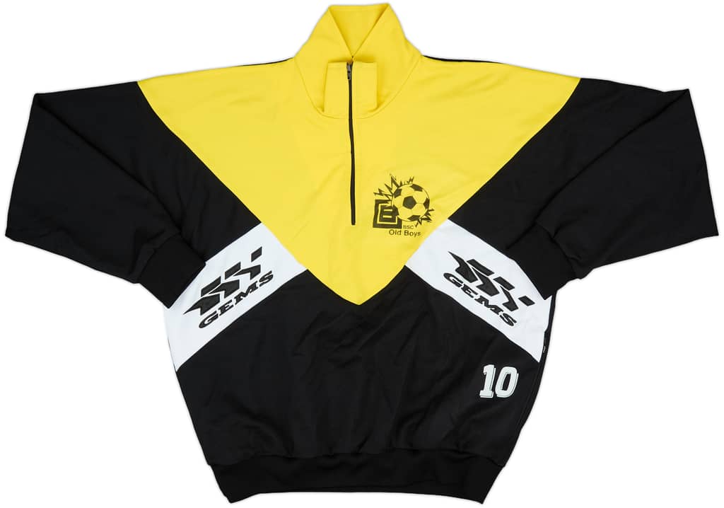 1990s Old Boys Gems 1/4 Zip Drill Top - 8/10 - (L)