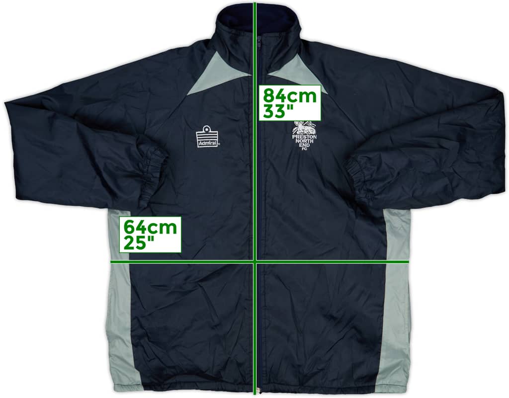 2003-04 Preston North End Admiral Bench Coat - 8/10 - (M)