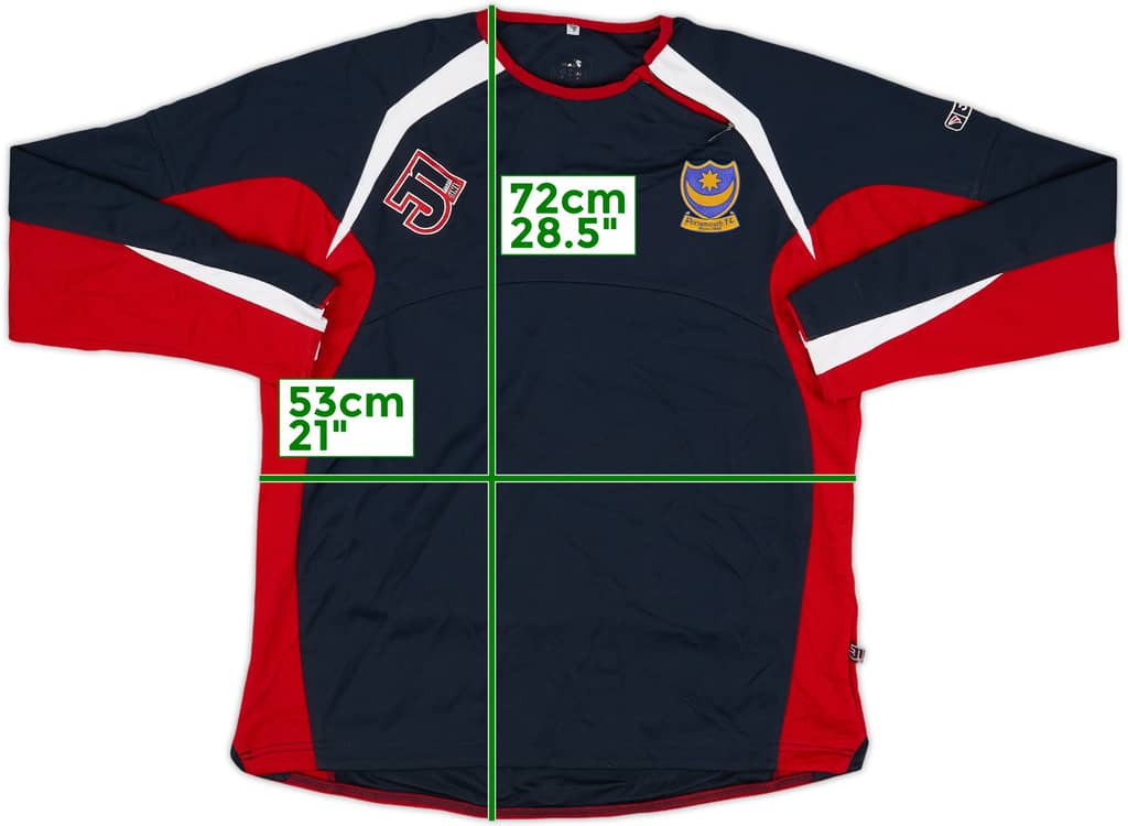 2005-07 Portsmouth Jako 1/4 Zip Drill Top - 8/10 - (M/L)