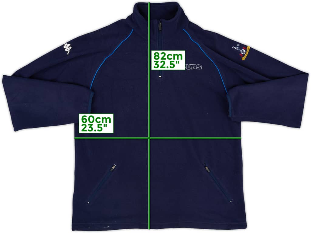 2003-04 Tottenham Kappa 1/4 Zip Fleece Training Top - 8/10 - (XL)