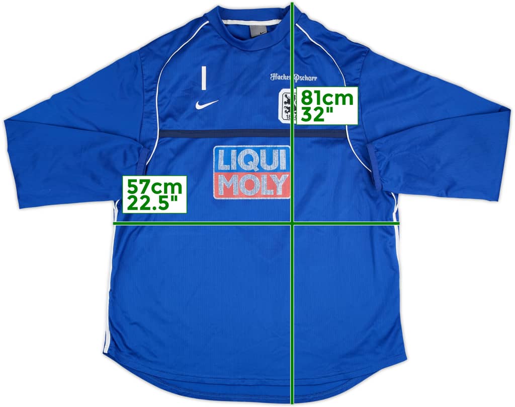 2002-03 1860 Munich Player Issue Nike Training L/S Shirt #1 - 5/10 - (XL)