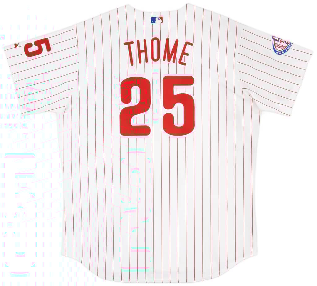 2004 Philadelphia Phillies Thome #25 Authentic Majestic Home Jersey (Excellent) XXL