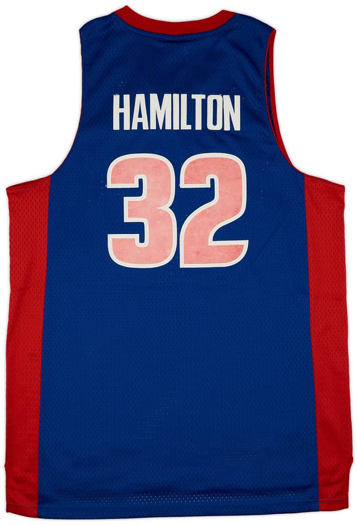 2006-10 Detroit Pistons Hamilton #32 adidas Swingman Away Jersey (Very Good) XL