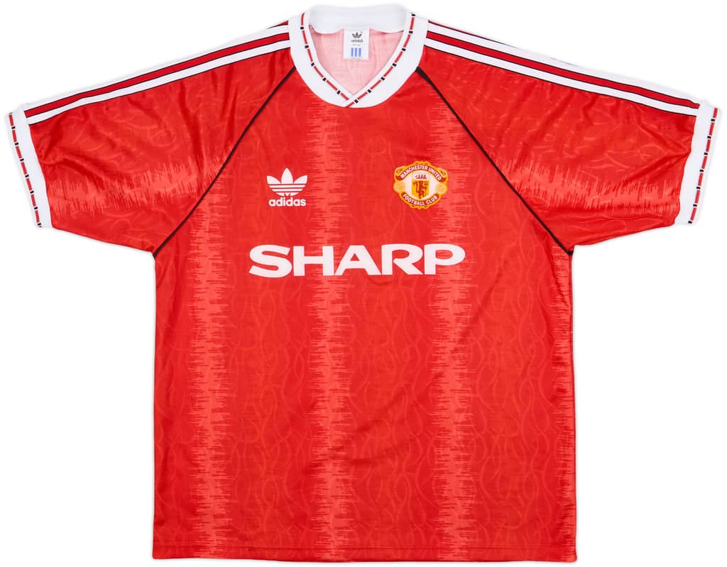 1990-92 Manchester United Camiseta Local - 10/10 - (L)