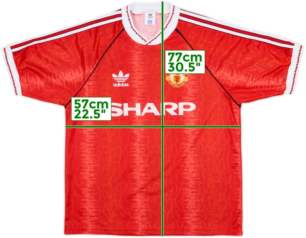 1990-92 Manchester United Home Shirt - 9/10 - (L)