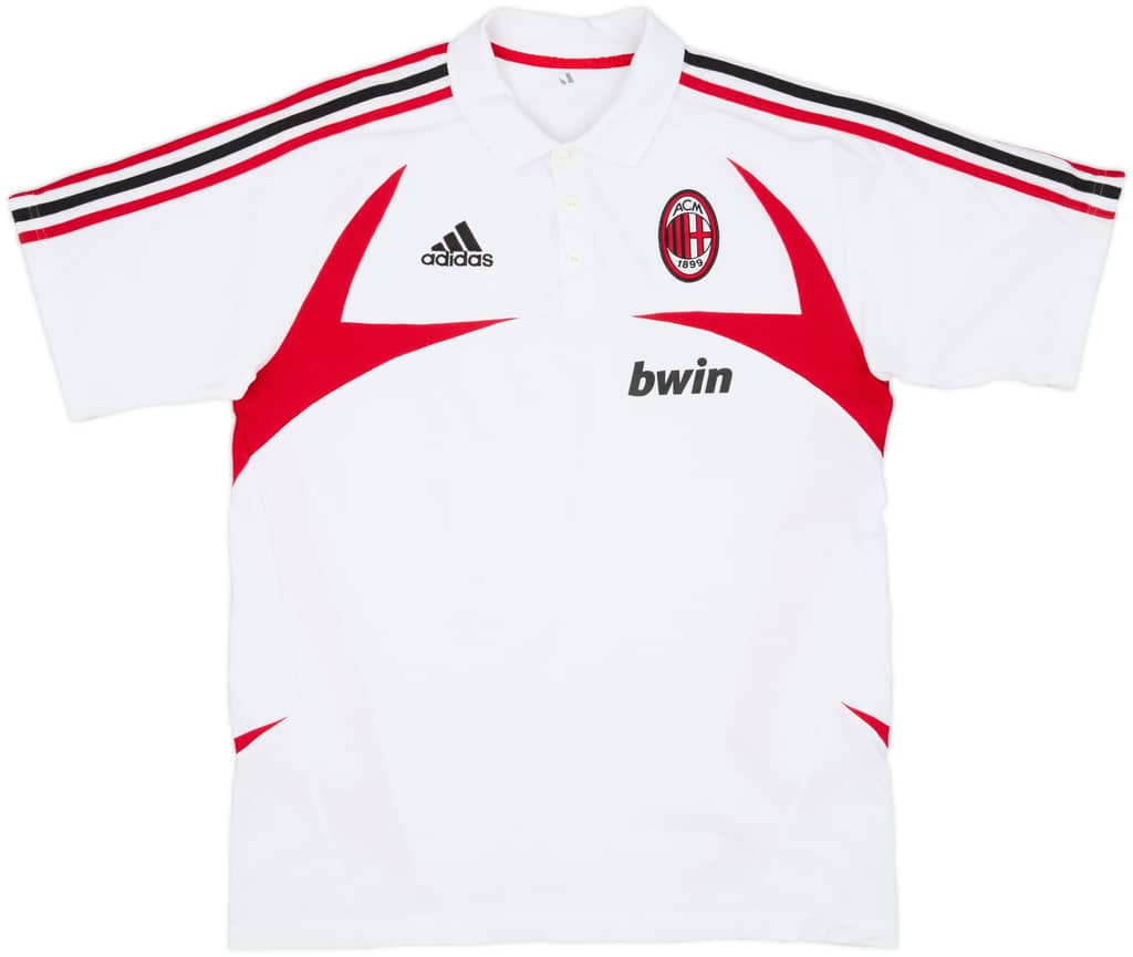 2007-08 AC Milan adidas Polo Shirt - 9/10 - (L)