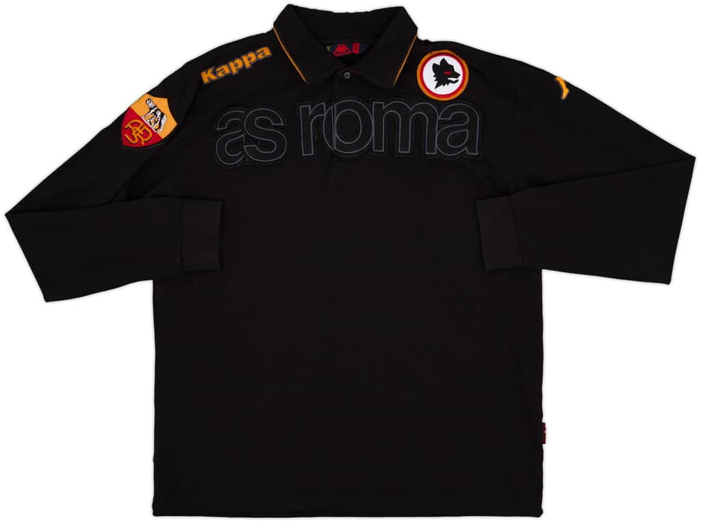 2010-11 Roma Kappa Polo L/S Shirt - 9/10 - (L)