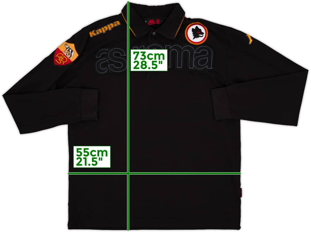 2010-11 Roma Kappa Polo L/S Shirt - 9/10 - (L)