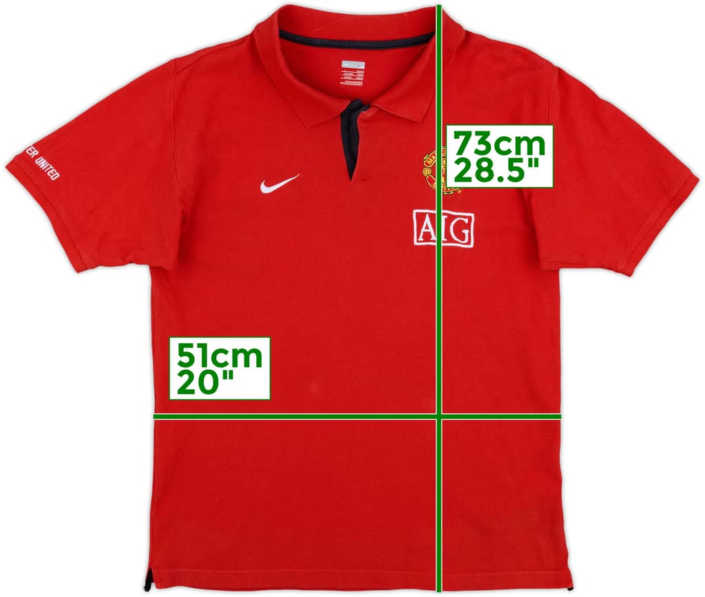 2008-09 Manchester United Nike Polo Shirt - 7/10 - (L)