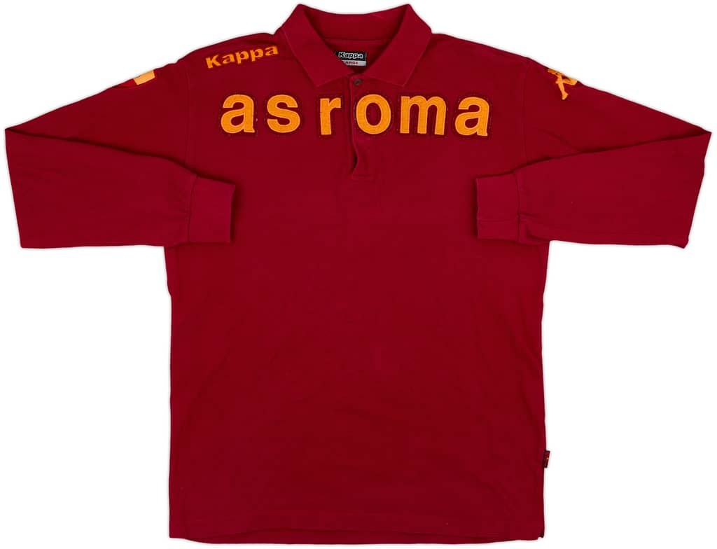 2007-08 Roma Kappa Polo L/S Shirt - 8/10 - (L)