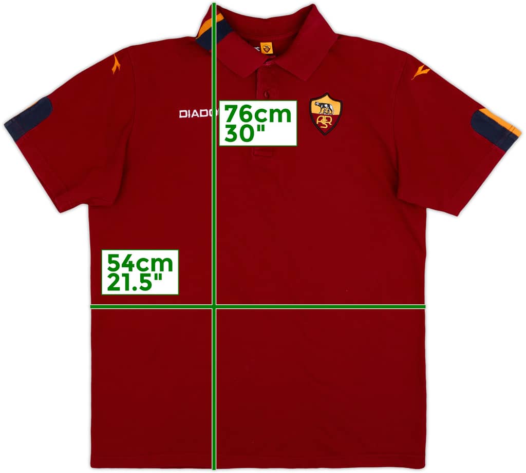 2003-04 Roma Diadora Polo Shirt - 8/10 - (XL)