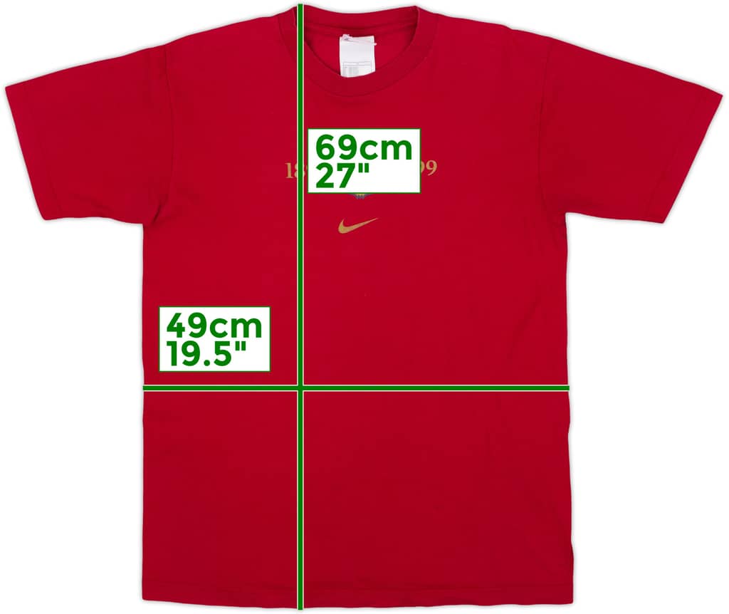 1999-2000 Barcelona Nike Cotton Tee - 8/10 - (XL.Boys)