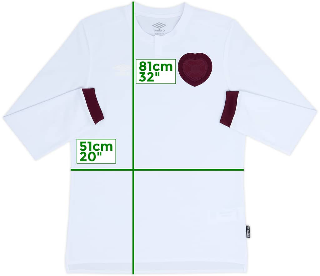 2023-24 Hearts Third L/S Shirt - 10/10 - (M)