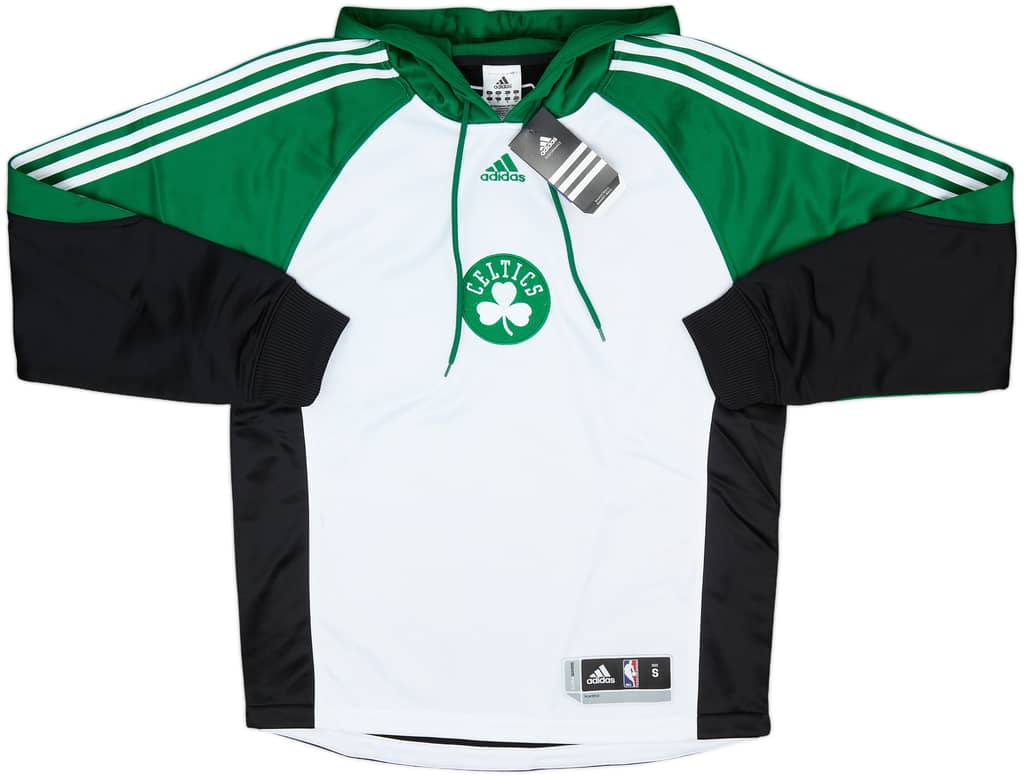 2009-10 Boston Celtics adidas Pre Game Hooded Sweat Top (S)
