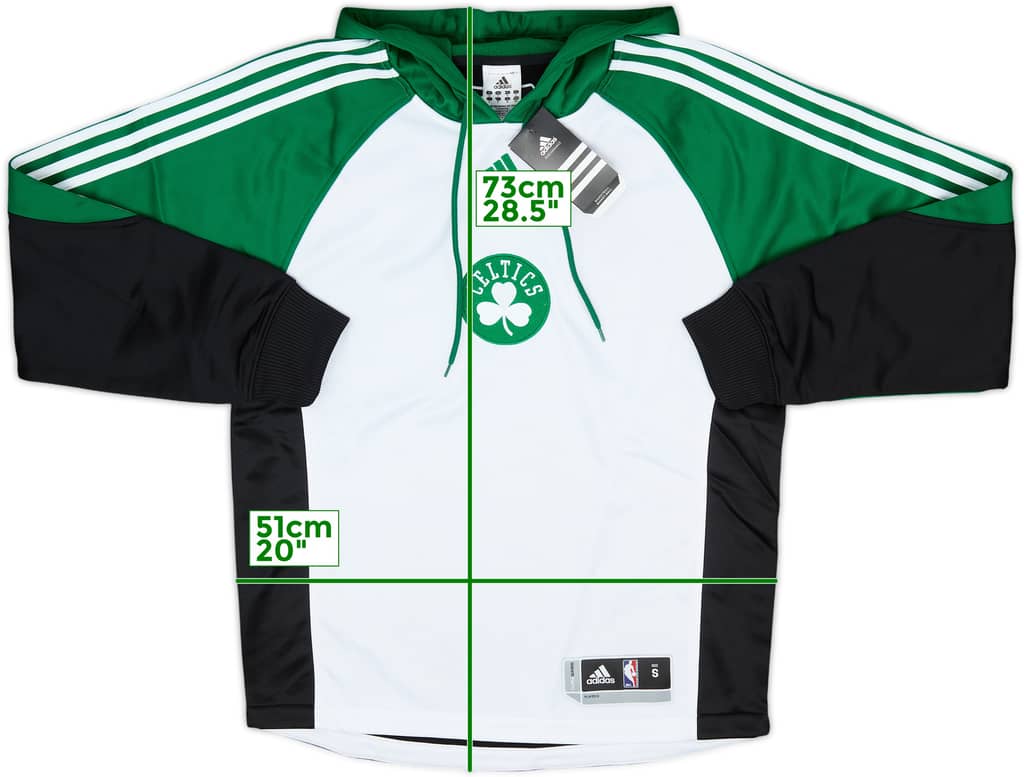 2009-10 Boston Celtics adidas Pre Game Hooded Sweat Top (S)