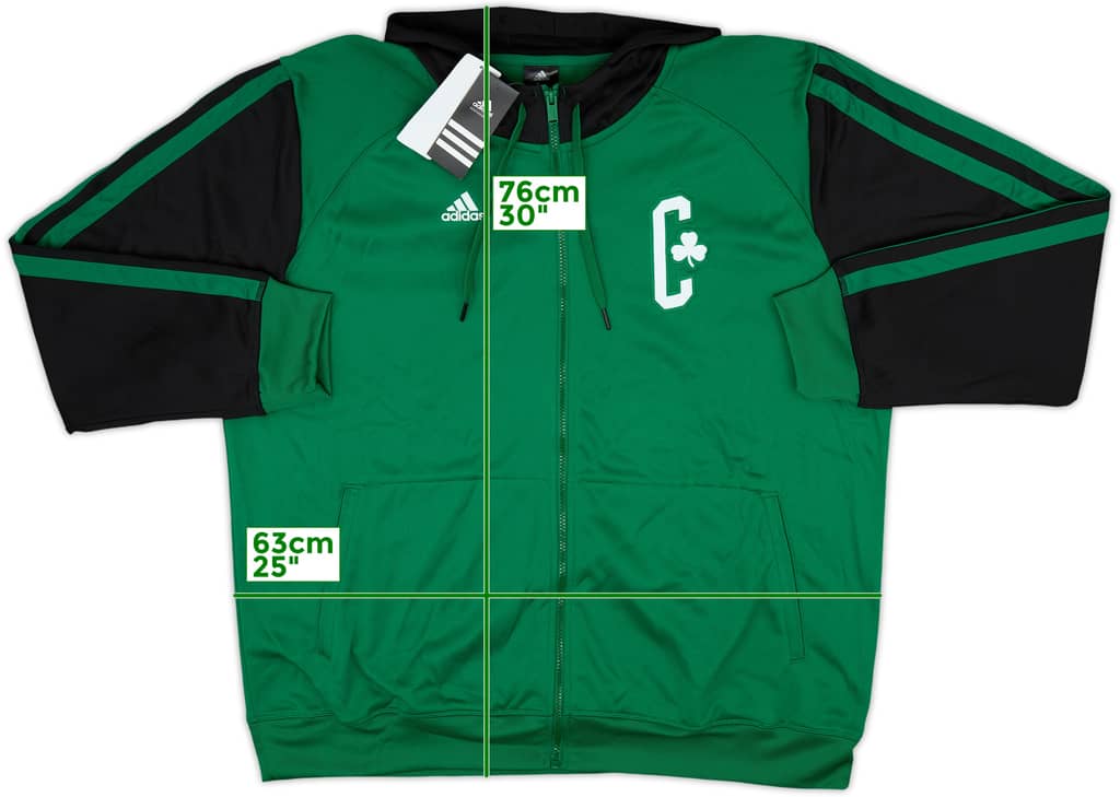 2013-14 Boston Celtics adidas Full Zip Hooded Sweat Top (XXL)