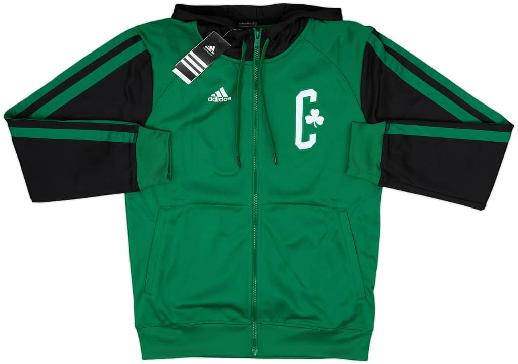 2013-14 Boston Celtics adidas Full Zip Hooded Sweat Top (S)