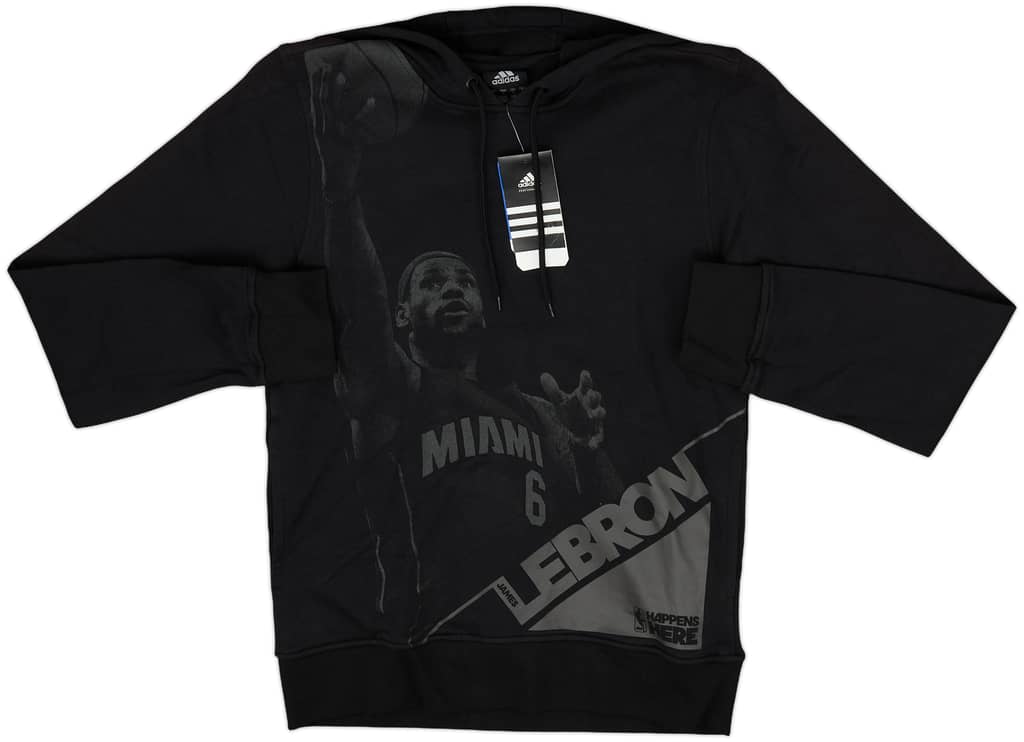 2011-12 Miami Heat LeBron James adidas Hooded Sweat Top (S)