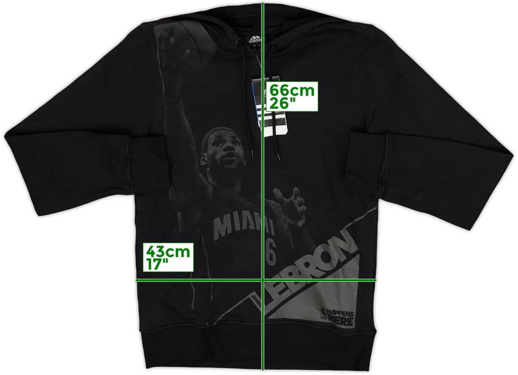 2011-12 Miami Heat LeBron James adidas Hooded Sweat Top (S)