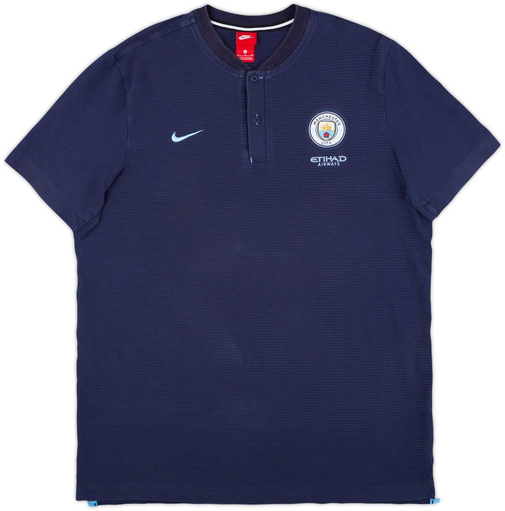2017-18 Manchester City Nike Polo Shirt - 8/10 - (XL)