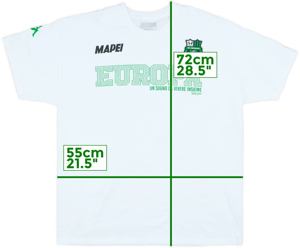 2016-17 Sassuolo 'Europa' Kappa Cotton Tee - 6/10 - (XL)