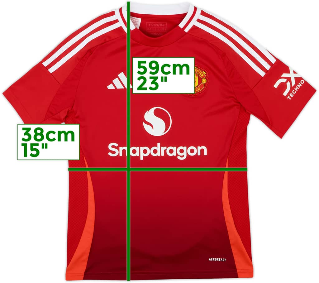 2024-25 Manchester United Home Shirt - 9/10 - (M.Boys)