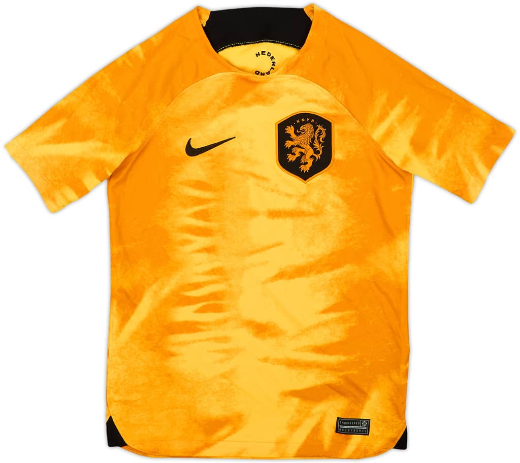 2022-23 Netherlands Home Shirt - 10/10 - (S.Boys)