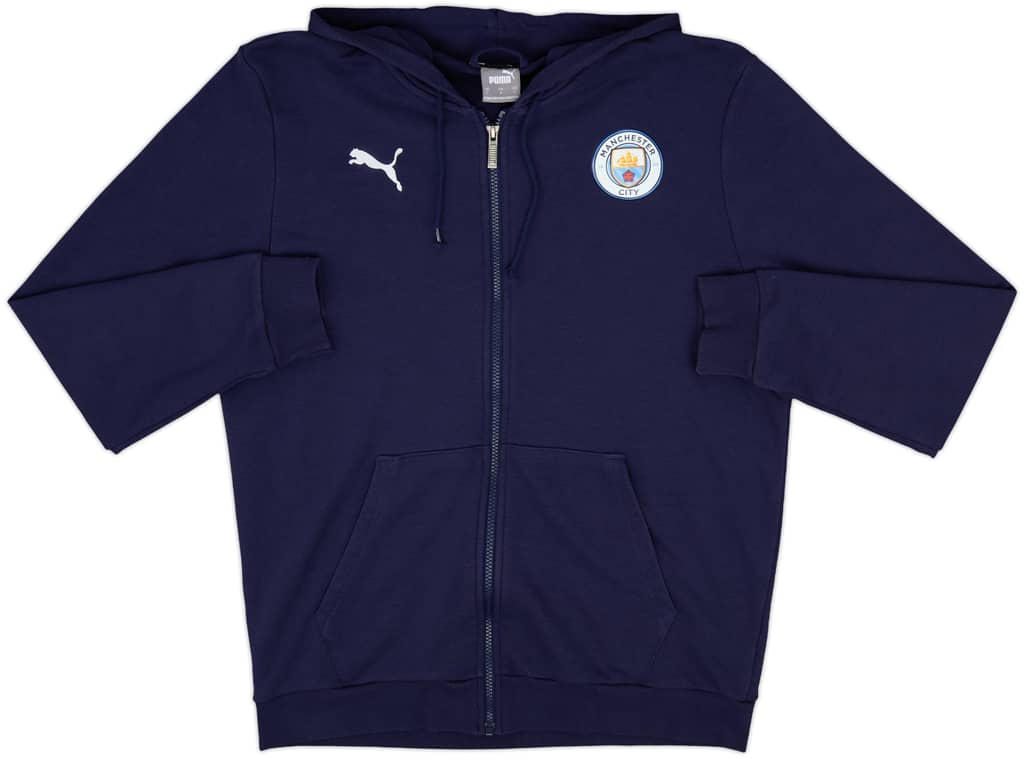 2020-21 Manchester City Puma Hooded Track Jacket - 9/10 - (L)