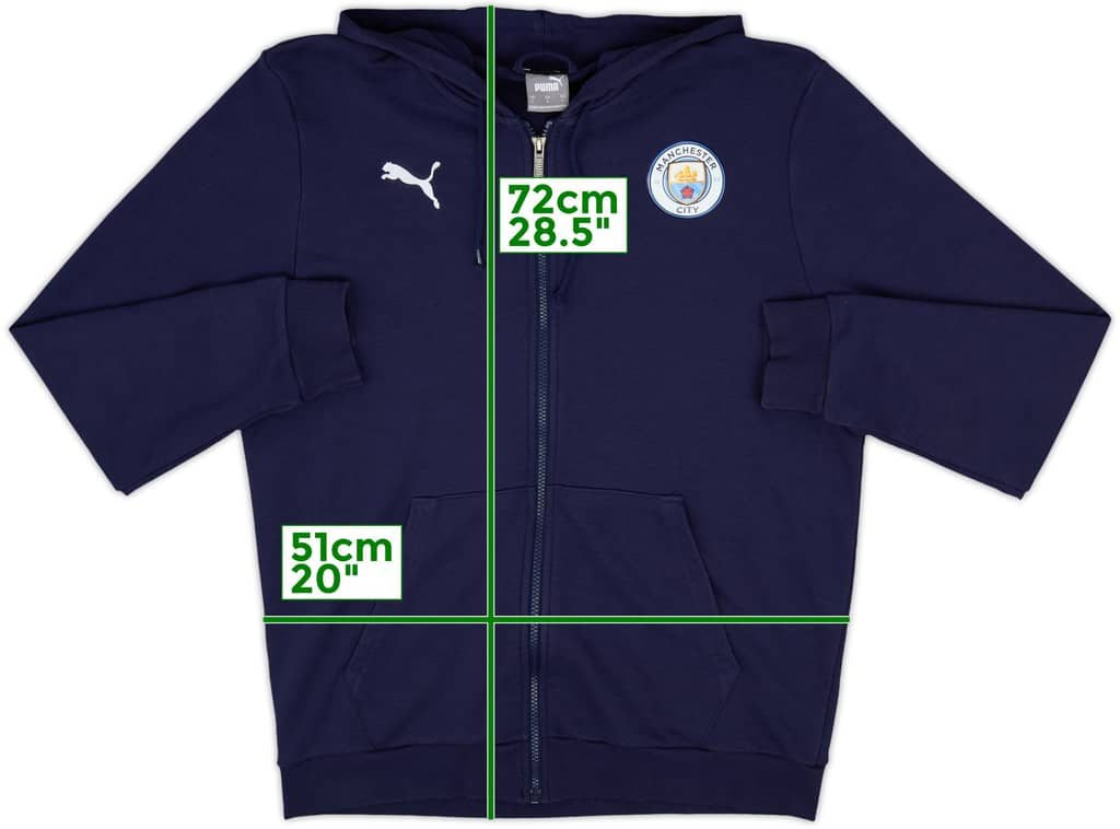 2020-21 Manchester City Puma Hooded Track Jacket - 9/10 - (L)