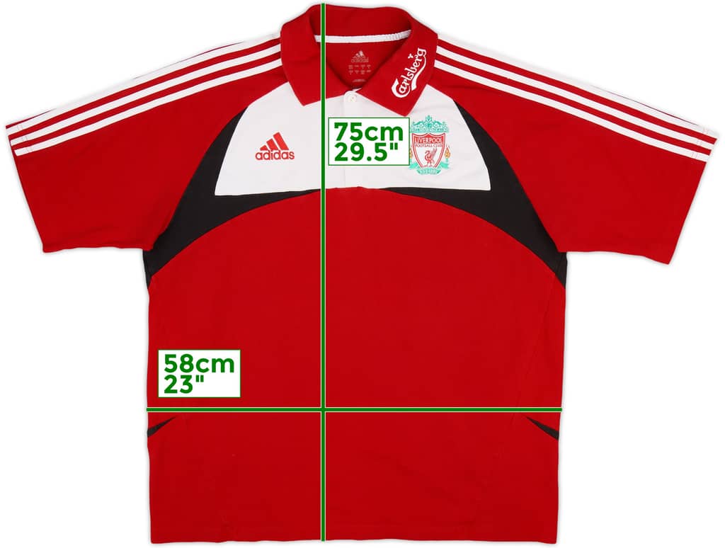 2007-08 Liverpool adidas Polo Shirt - 7/10 - (L)