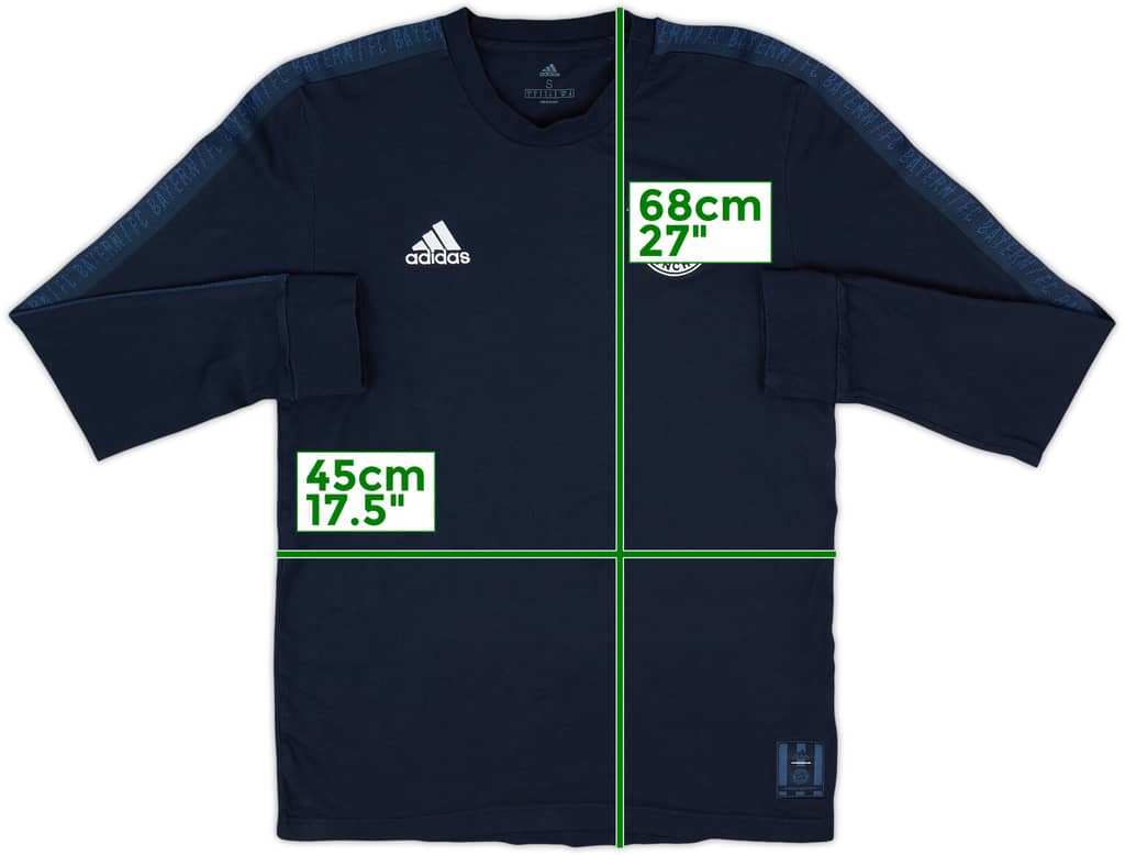 2019-20 Bayern Munich adidas L/S Cotton Tee - 8/10 - (S)