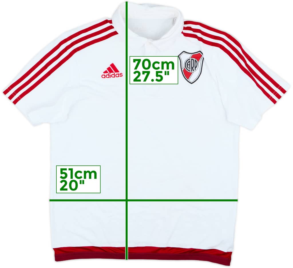 2017-18 River Plate adidas Polo Shirt - 7/10 - (M)
