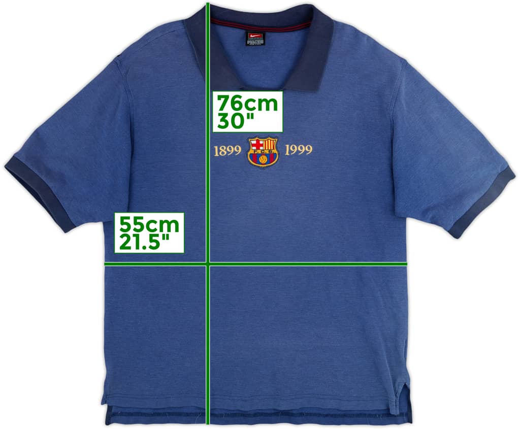 1999-00 Barcelona Nike Centenary Polo Shirt - 5/10 - (XL)