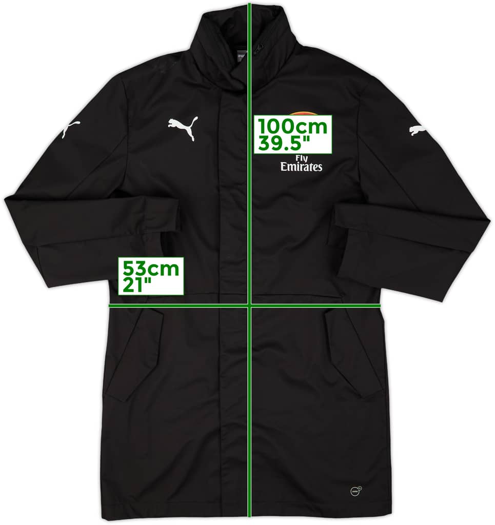 2017-18 Arsenal Puma Hooded Rain Jacket - 7/10 - (M)