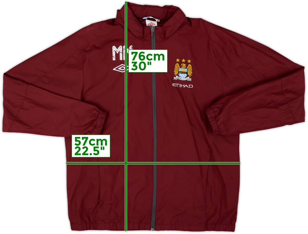 2012-13 Manchester City Umbro Staff Issue Hooded Rain Jacket MM - 6/10 - (L)