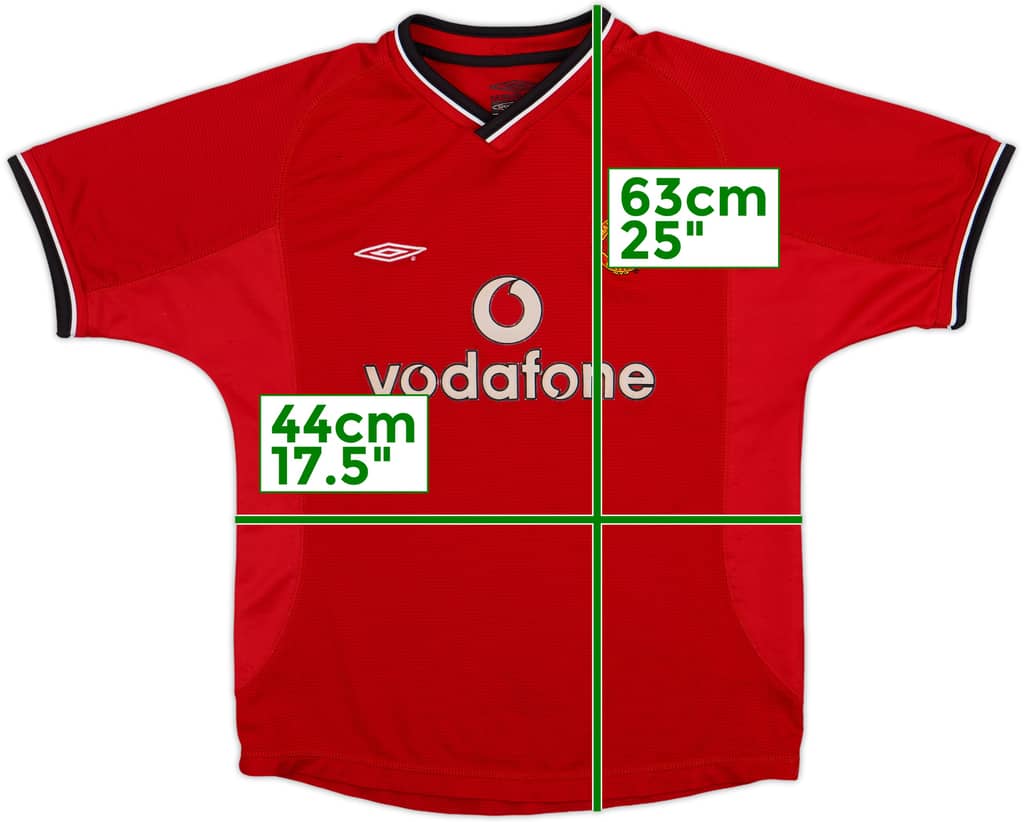 2000-02 Manchester United Home Shirt - 8/10 - (M.Boys)