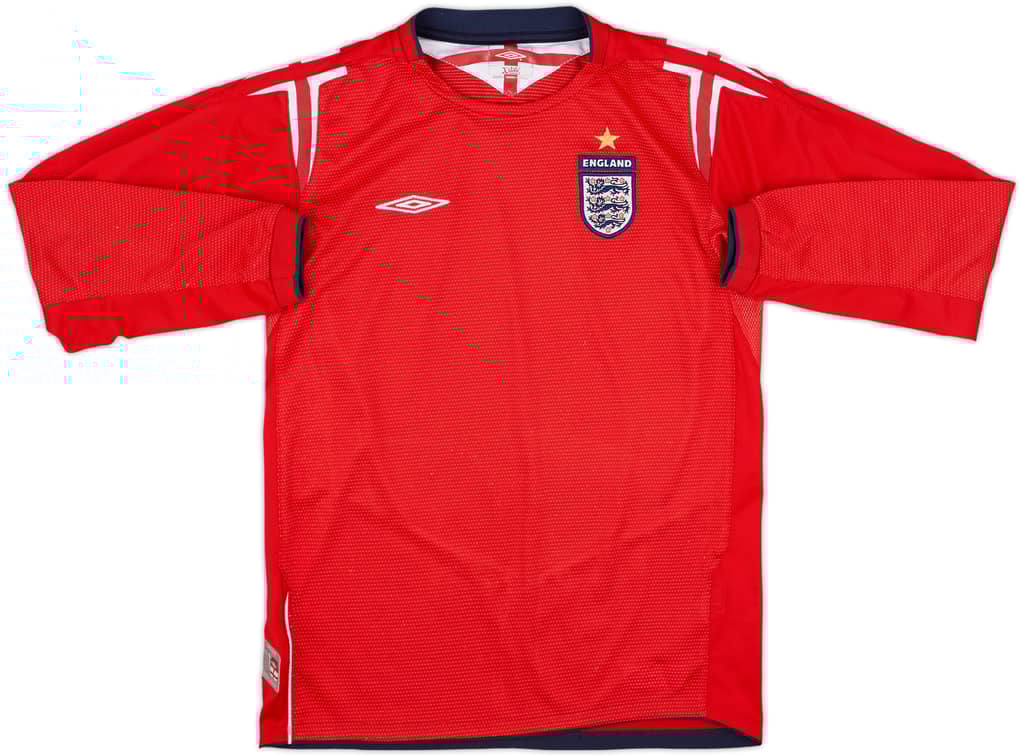 2004-06 England Away L/S Shirt - 7/10 - (L.Boys)
