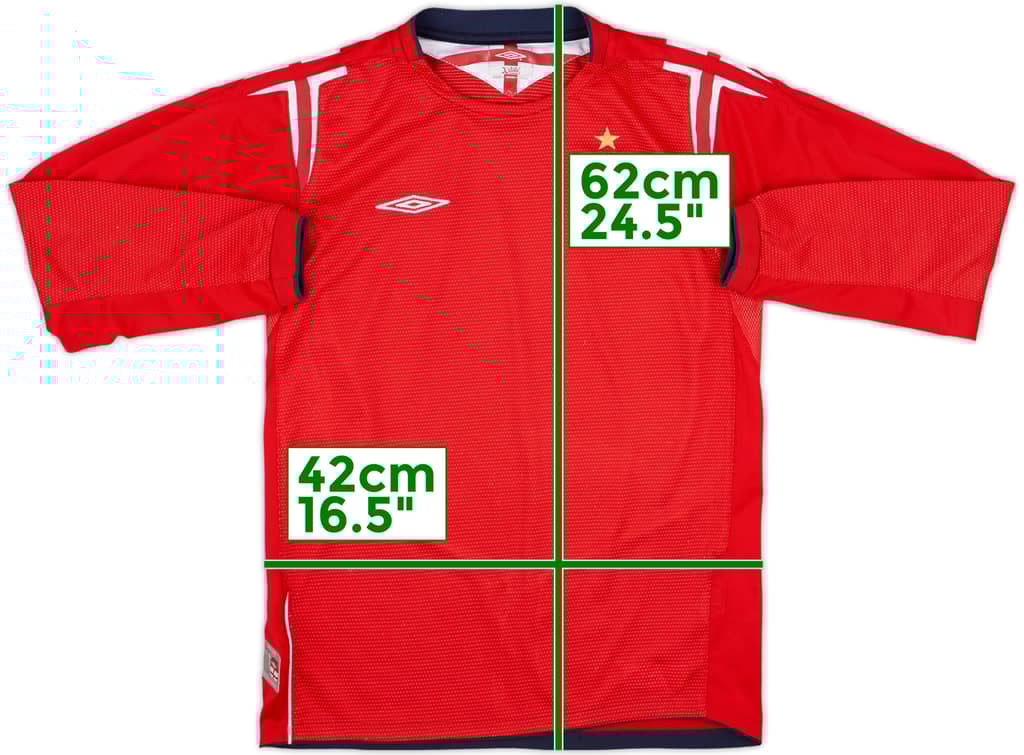 2004-06 England Away L/S Shirt - 7/10 - (L.Boys)