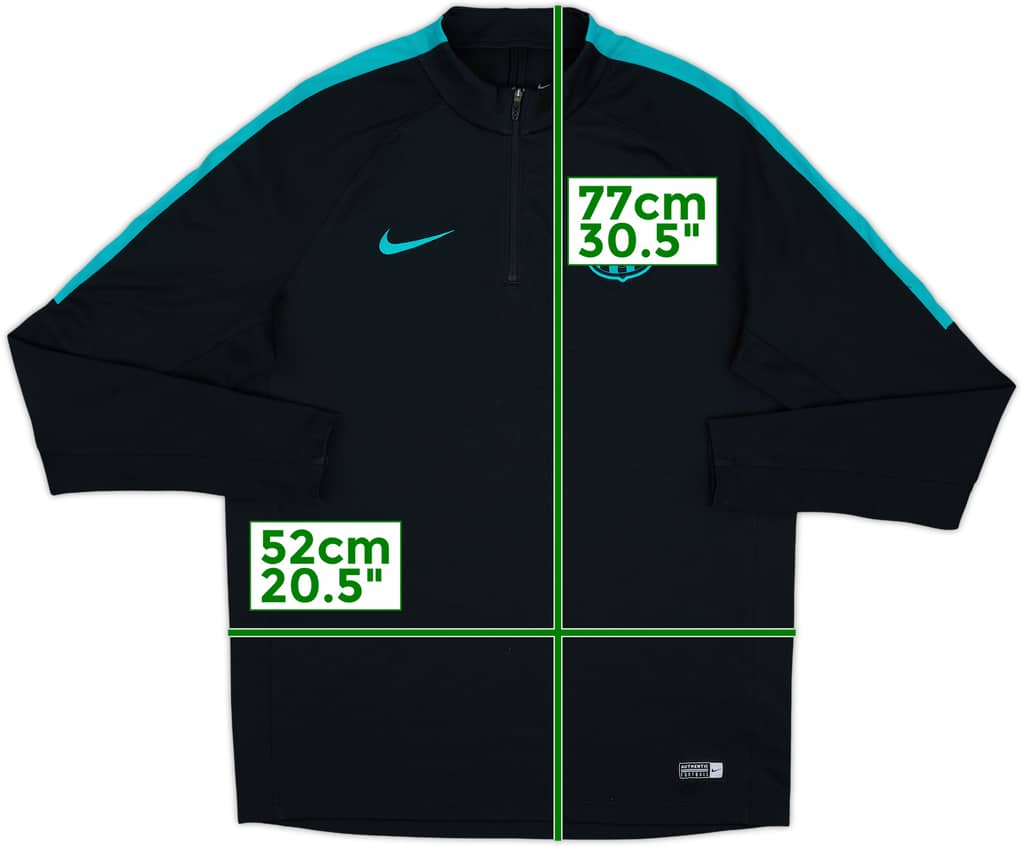 2015-16 Barcelona Nike 1/4 Zip Drill Top - 9/10 - (L)